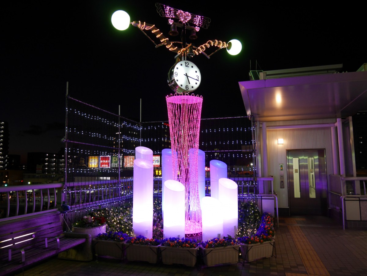 【上尾市】１２月の駅前のイルミネーションは意外と綺麗です